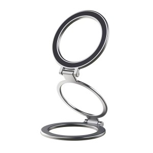 Compatible for MagSafe Phone Grip Holder, Dual-Sided Magnet Cellphone Stand Adjustable Metal Ring Phone Holder for iPhone 17 Pro